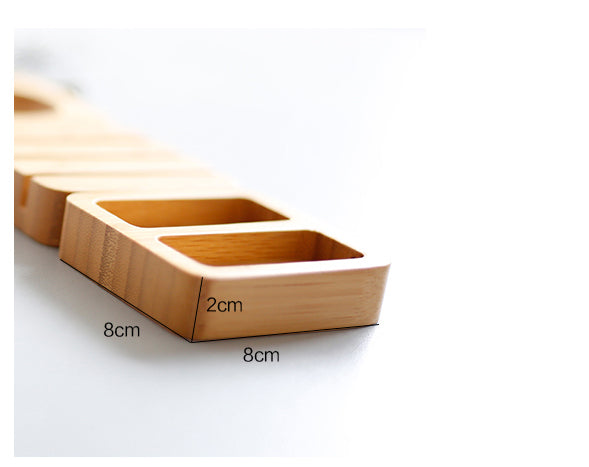 Modular Bamboo Desk Organizer Set