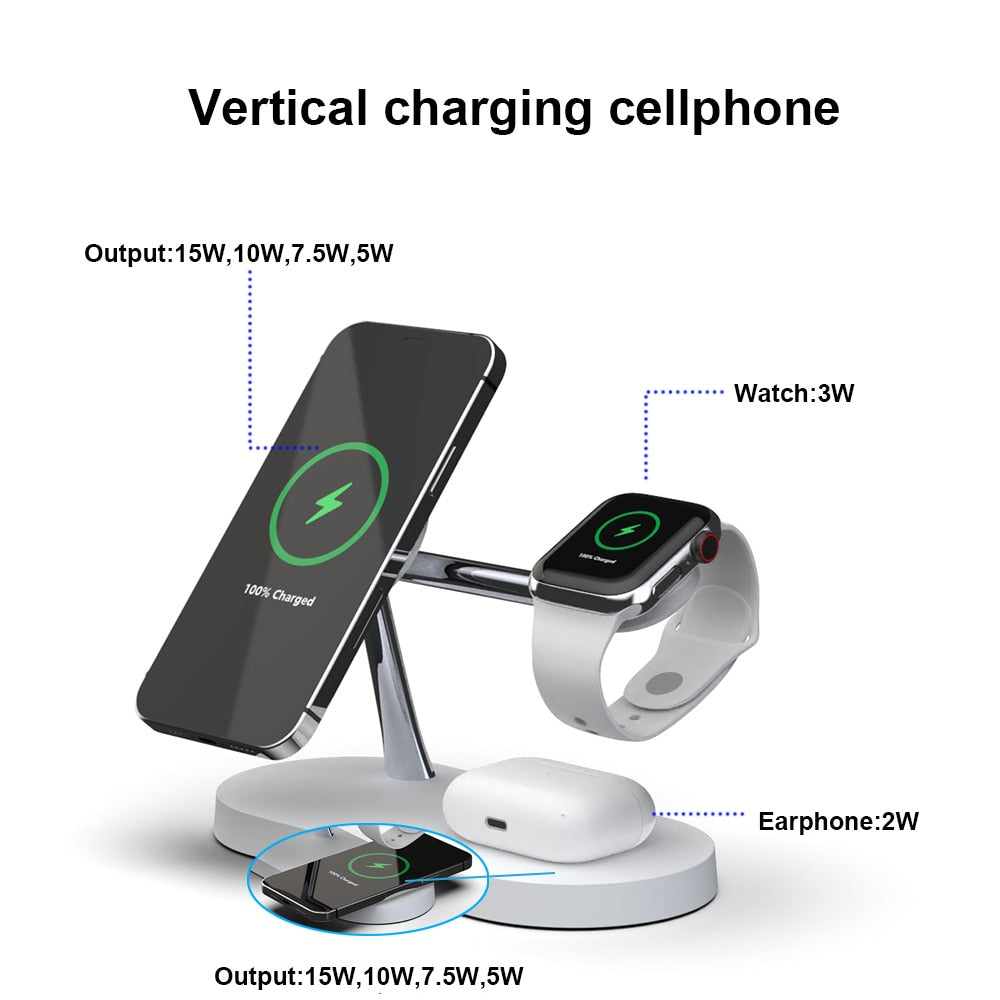 Magnetic 3-in-1 Wireless Charging Stand